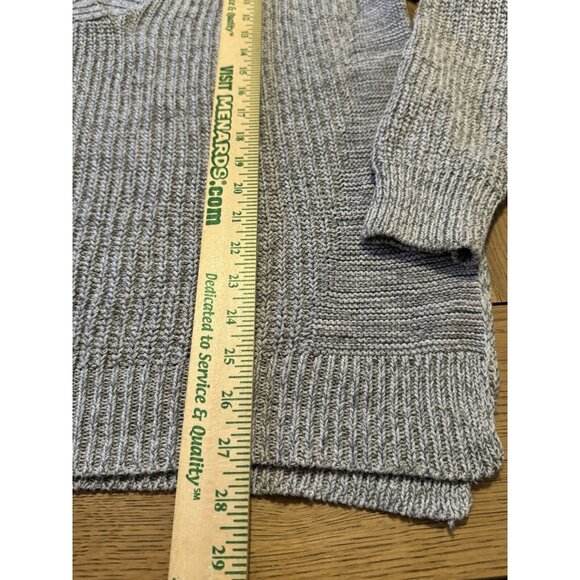 Anthropologie Silence + Noise Knit Side Slit Step Hem V Neck Sweater Size Medium - Picture 4 of 10